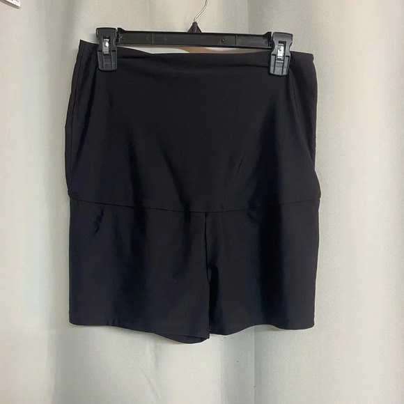 Mermaid MaternityFold Over Panel Maternity Swim Skirt W/ Boy Short Black M - Picture 1 of 4